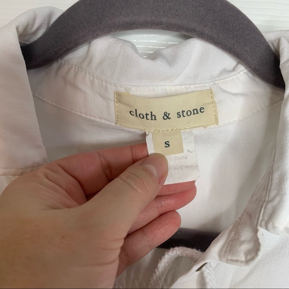 Cloth & Stone White Lace Up Blouse - Picture 8 of 8